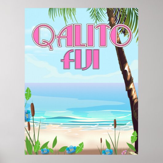 Qalito Fiji旅行ポスター ポスター (正面)