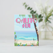 Qalito Fiji旅行ポスター ポストカード (スタンド正面)