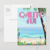 Qalito Fiji旅行ポスター ポストカード (正面/裏面)
