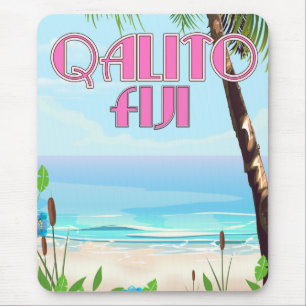 Qalito Fiji旅行ポスター マウスパッド