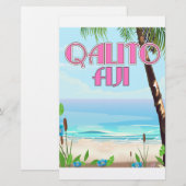 Qalito Fiji旅行ポスター 便箋 (正面/裏面)