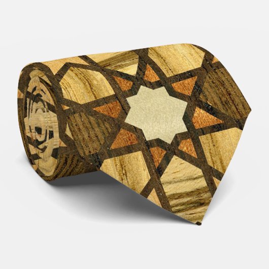 Qarawiyyinのモスク幾何学的なパターン1木 ネクタイ (ロール)