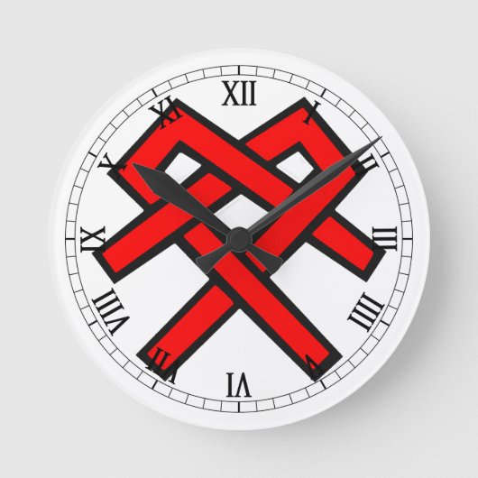 QARNSクロック ラウンド壁時計 (正面)