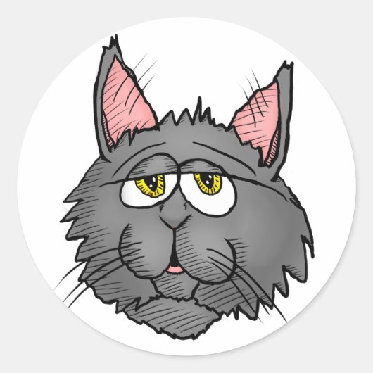 Qatステッカーをモーセ ラウンドシール (正面)