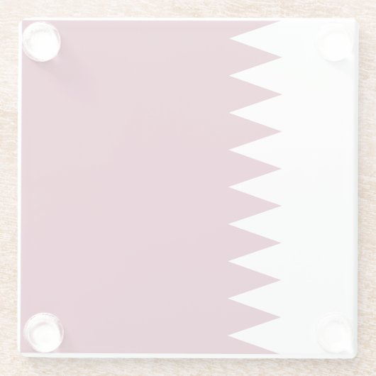 Qatar Flag ガラスコースター (裏面)