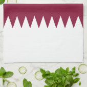 Qatar Flag キッチンタオル (折り畳み)