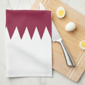 Qatar Flag キッチンタオル (四つ折り)