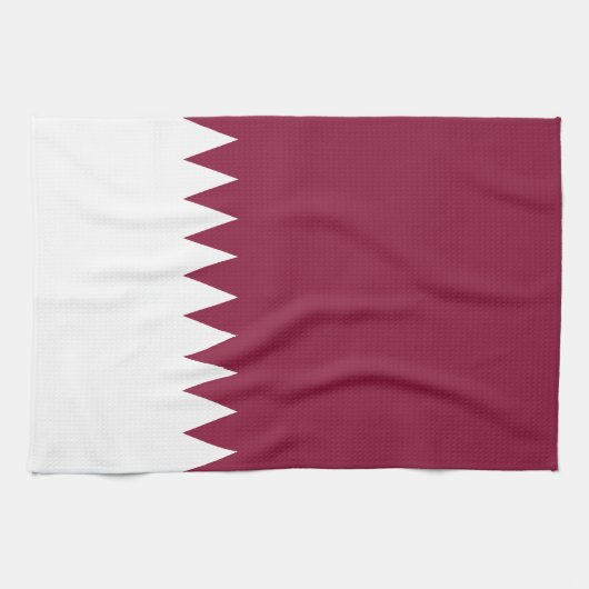 Qatar Flag キッチンタオル (横)