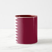 Qatar Flag ツートーンマグカップ (中央)