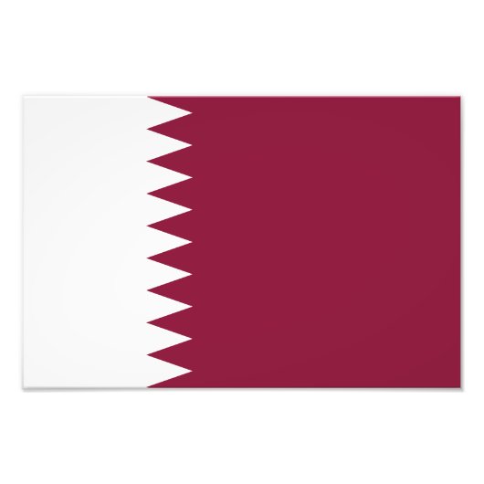 Qatar Flag フォトプリント (正面)