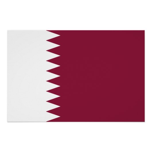 Qatar Flag ポスター (正面)