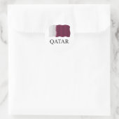 Qatar flag ラウンドシール (バッグ)