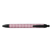 Qatar Flag Cute Patriotic Black Ink Pen 黒ボールペン (裏面)