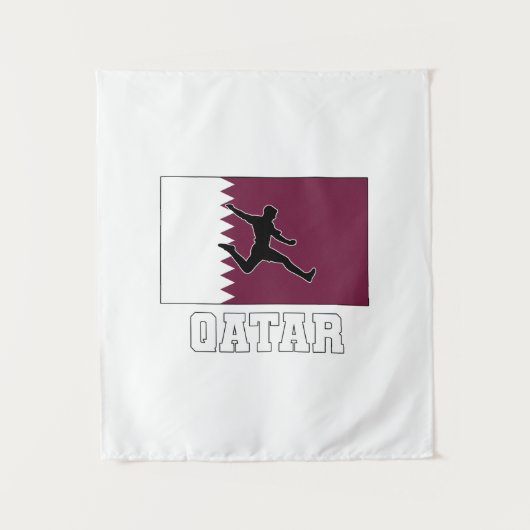 Qatar Football Soccer National Team タペストリー (正面)