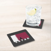 Qatar Football Soccer | Qatar National Team スクエアペーパーコースター (インサイチュ)