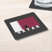 Qatar Football Soccer | Qatar National Team スクエアペーパーコースター (アングル)