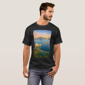 Qatar Illustration Travel Art Vintage Tシャツ (正面フル)