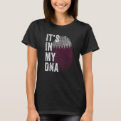 Qatar It's In My DNA Cute Qatari Fingerprint Qatar Tシャツ (正面)
