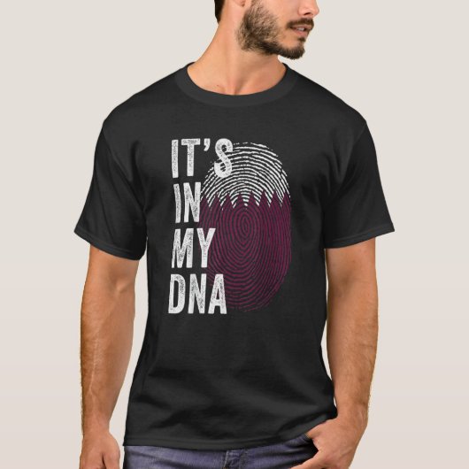 Qatar It's In My DNA Cute Qatari Fingerprint Qatar Tシャツ (正面)