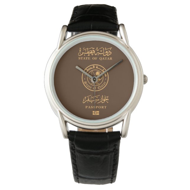 Qatar passport wristwatch 腕時計 (正面)