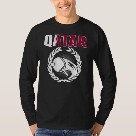 Qatar Ping Pong  Proud Qatari Table Tennis Support Tシャツ (正面)