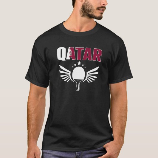 Qatar Ping Pong  Proud Qatari Table Tennis Support Tシャツ (正面)