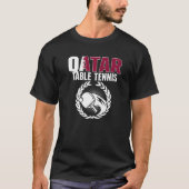 Qatar Table Tennis  Qatari Ping Pong Supporter Spo Tシャツ (正面)