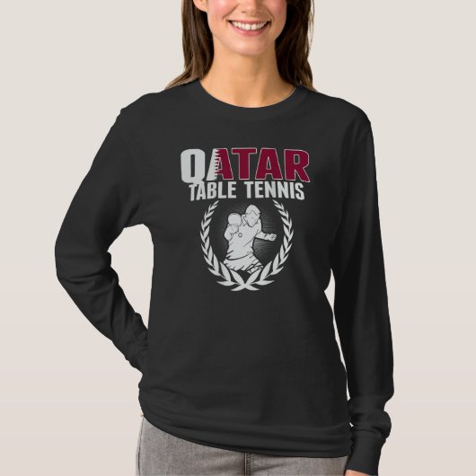 Qatar Table Tennis   Qatari Ping Pong Team Support Tシャツ (正面)