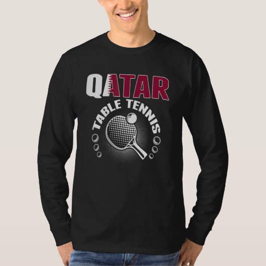 Qatar Table Tennis     Support Qatari Ping Pong Te Tシャツ (正面)
