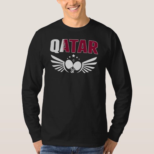 Qatar Table Tennis   Support Qatari Ping Pong Team Tシャツ (正面)