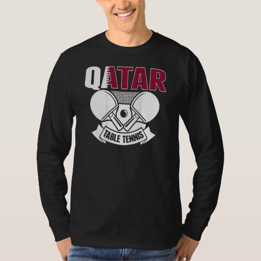 Qatar Table Tennis Support Qatari Ping Pong Team Tシャツ (正面)