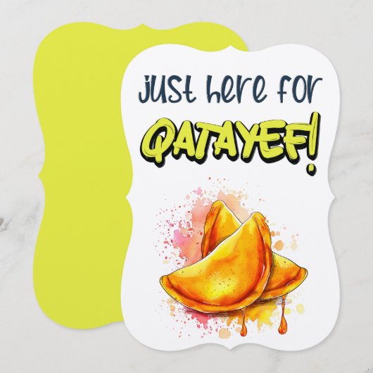 Qatayefقطايف رمضان بالعربي مضحكのためにここだけ 招待状 (正面/裏面)