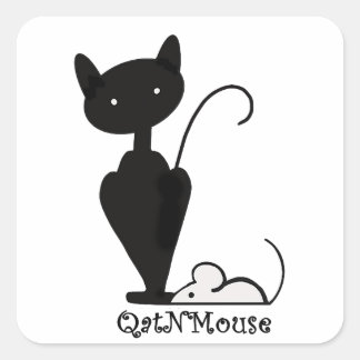 QatNMhouseステッカー スクエアシール