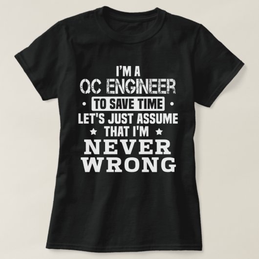 QCエンジニア Tシャツ (デザイン正面)