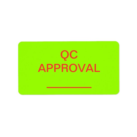 QC承認在庫管理ラベル ラベル (正面)