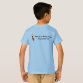 QCPACのロゴの世界の自閉症の認識度のTシャツ Tシャツ (裏面フル)