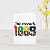 Qdd Junech Leopard American African 1865国旗 カード (黄色い花)