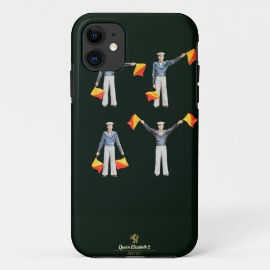 QE2 (色のlitho)のからのメニューカバー Case-Mate iPhoneケース (裏面)