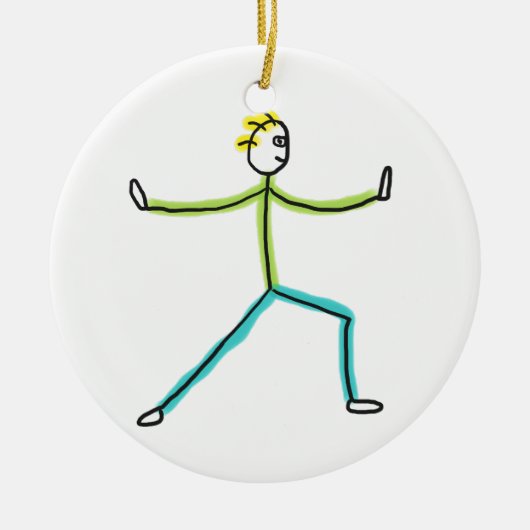 Qigong Stickman セラミックオーナメント (正面)