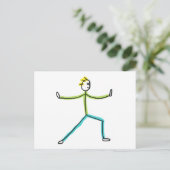 Qigong Stickman ポストカード (スタンド正面)