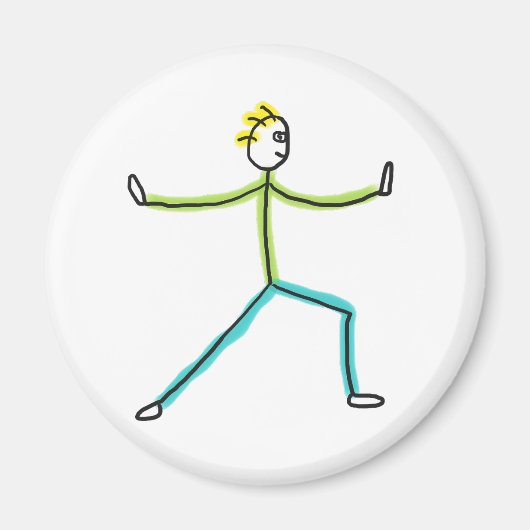 Qigong Stickman マグネット (正面)