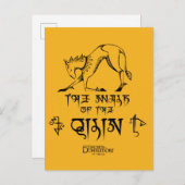 Qilinライングラフィックの歩き ポストカード (正面/裏面)