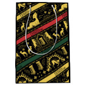 Qilinレイヤパターン ミディアムペーパーバッグ (正面)