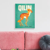 Qilin Vintage Graphic キャンバスプリント (インサイチュ (リビング))