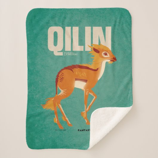Qilin Vintage Graphic シェルパブランケット (正面)