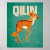 Qilin Vintage Graphic ポスター (正面)