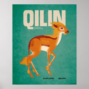 Qilin Vintage Graphic ポスター
