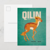 Qilin Vintage Graphic ポストカード (正面/裏面)