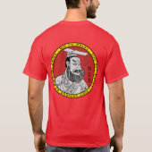 Qin Shi黄のポートレートのシールのワイシャツ Tシャツ (裏面)