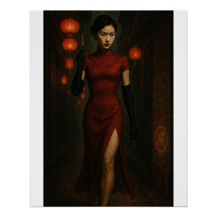 Qipao中国の Assassin – クリムゾンのコード ポスター